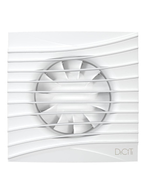 Вентилятор накладной SILENT D125 обр.клапан Matt white DICITI