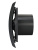 Вентилятор накладной BREEZE D125 обр.клапан Matt black DICITI